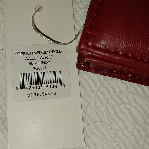 POPPY GREY QUILTED PRESTON MEDIUM BIFOLD WALLET W/ - Picture 6 of 16